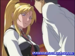 Hentai blows n rides her lover cock