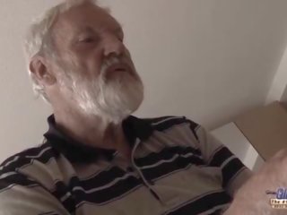 Old Young - Big Cock Grandpa Fucked by Teen she licks thick old man penis