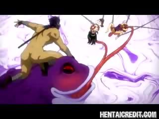 Hentai girls gets tentacle fucked