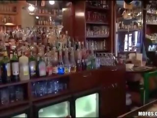 Barmaid agrees to get fucked in her bar