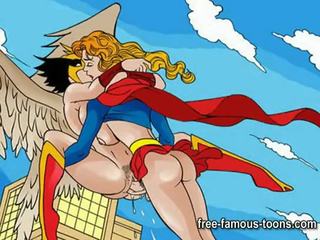 Famoso desenho animado superheroes porno paródia