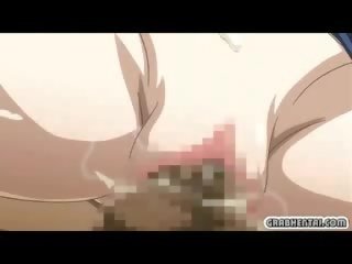 Busty hentai girls gangbanged and creampie