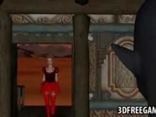 3D Red Riding Hood Sucking On A Monsters Hard Cock