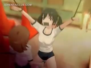 Tied Up Hentai Girl Gets Cunt Vibed Hard