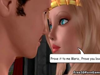 3D blonde princess sucks cock and gets fucked hard
