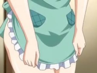 Shy Anime Doll In Apron Jumping Craving Dick In Bed