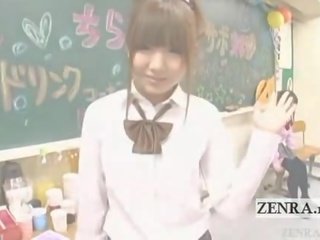 Subtitled japan schoolgirls kelas masturbation cafe