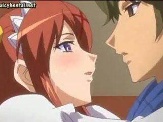 Sweet Anime Redhead Making Love