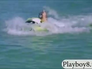 Badass hot babes topless jetski action at local Regatta