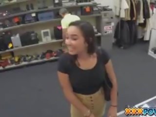 Sexy College Girl Flashes Her Tits In Public In A Pawn Shop