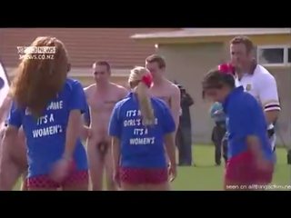 Crazy Rugby Lesbian Team Plays Naked