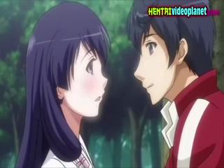 Anime skolejente i kjærlighet med henne trener
