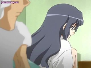 Lascive anime brunette screwing