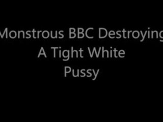 Monstrous BBC Destroying A Tight White Pussy