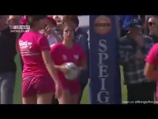 Nebuna rugby lesbiană echipă joacă gol