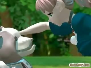 3d hentai niñas consigue monstruo follada en la bosque