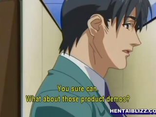 Lingeries office anime girl fingering wetpussy