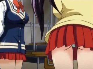 Hentai school babe cunt teased with a lick upskirt