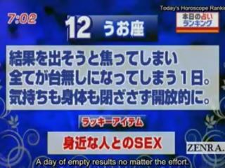 Untertitelt japan nachrichten fernseher zeigen horoscope überraschung blasen